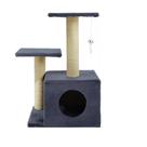 Arranhador Para Gatos Torre Dupla + Toca Antistress Com Brinquedo E Sisal American Pets