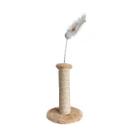 Arranhador Sisal Pelucia Bege p/ Gatos com Mola