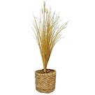 Arranjo Capim Dos Pampas Artificial Com Vaso Palha Completo