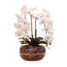 Arranjo de 2 Orquídeas Branca com Vaso Terrário de Vidro G