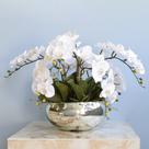 Arranjo de Flores Rosas Artificiais no Vaso Rose Gold Formosinha