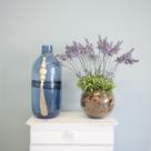 Arranjo de Lavanda Artificial no Vaso de Vidro Formosinha