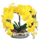 Arranjo de Mesa Com 4 Flores Orquídeas Rosa Toque Real