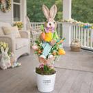 Arranjo Decoração Vaso Árvore Osterbaum Coelho Páscoa 80cm