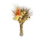 Arranjo Floral Desidratado Com Vaso Vidro 30 Cm Capim Cabelo Decoração