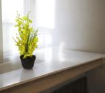 Arranjo Flores Artificiais Galhos Orquídea Chuva de Ouro Amarela Vaso Junco Decoração