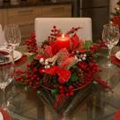 Arranjo Natalino Centro De Mesa Decoração Pinha Vela De 35cm