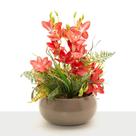 Arranjo Orquídea Artificial Silicone Centro De Mesa Decorativo