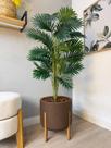Arranjo Planta Palmeira Artificial Com Vaso Pé Madeira Luxo -