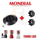 Arraste do Motor + 2 Arraste do Copo Liquidificador Mondial Turbo Power L99 Arraste do Motor + 2 Arraste do Copo Liquidificador Mondial Turbo Power L99