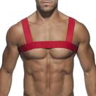 Arreio Masculino Harness Em Elástico Vermelho Com Bracelete