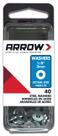 Arruelas planas de aço Arrow WS1/8 3mm, pacote com 40