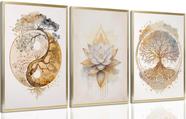 Arte de Pared en Lienzo libitea Lotus Zen Árbol de la Vida Poster