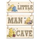 Arte de parede BirtDerr Winnie Pooh Wood Sign 25x10 cm, conjunto 3 Arte de parede BirtDerr Winnie Pooh Wood Sign 25x10 cm, conjunto 3