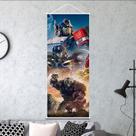 Arte de parede Cloth Scroll Painting Transformers Movie 25x75cm