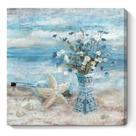 Arte de parede com impressão em tela Blue Beach Ocean Theme 35x35cm Nicetop Arte de parede com impressão em tela Blue Beach Ocean Theme 35x35cm Nicetop