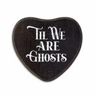 Arte de parede de madeira Til We Are Ghosts gótica em forma de coração