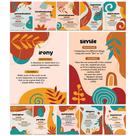 Arte de Parede Decorably 12 Pôsteres de Linguagem Figurativa 28 x 36 cm