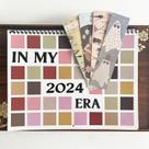 Arte de parede do Calendar Eras Tour 2024 com marcadores para fãs de música