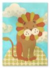 Arte de parede em canvas Leo Lion Oopsy Daisy 25 x 36 cm