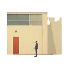 Arte De Parede Em Lona De Arquitetura Abstrata Minimalista Bauhaus Casa Fallingwater Decoração Para
