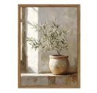 Arte de parede em tela Aglcatie Vintage Olive Tree 20x25cm