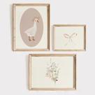 Arte de parede em tela Baccone Coquette Pink Girls Room 20x25cmx3