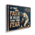 Arte de parede em tela Baseball Christian Sports 40x30cm emoldurada