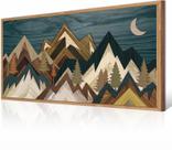 Arte de parede em tela BINCUE Mountain Nature Forest Moon 50x100cm