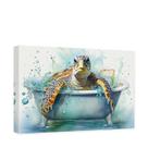 Arte de parede em tela CCWACPP Sea Turtle Decoração de banheiro 30x45cm