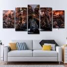 Arte de parede em tela com 5 painéis Thronebreakers Witchers Tales Anime