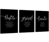 Arte de parede em tela EPHANY Office Decor Hustle Quotes Grind