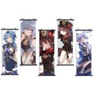 Arte de parede em tela Genshins Impacts Eulass Ganyus 25x75cm
