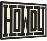 Arte de parede em tela QIYFFBN Howdy Black White Western 60x40cm