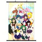 Arte de parede em tela Sailor Moon Kino Makoto Tomoe Hotaru 40x60cm