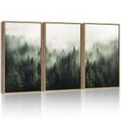 Arte de parede em tela SHENIFY Green Fog Pine Tree Forest 28x36cm