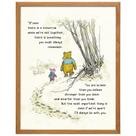 Arte de parede emoldurada Winnie Pooh Always Remember 28x36cm Yellowbird