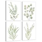 Arte de parede Erctoo Botanical Sage Green Eucalyptus 30x40cm x4