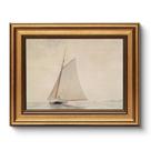Arte de parede HUARCEY Pintura vintage emoldurada em ouro com vista para o mar 20x25cm Arte de parede HUARCEY Pintura vintage emoldurada em ouro com vista para o mar 20x25cm