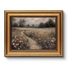 Arte de parede HUARCEY Vintage Flowers Path 20x25cm com moldura dourada