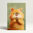 Arte de parede Imagem em tela Desenho animado Cute Cat Garfield 40x60cm