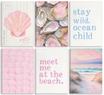 Arte de parede Impressão em tela Pink Beach Coastal Girl Room Decor Arte de parede Impressão em tela Pink Beach Coastal Girl Room Decor