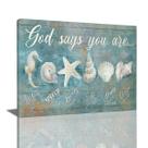 Arte de parede Ocean Beach Nautical Seashell Starfish 40x30cm