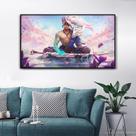 Arte de parede, pintura, decoração em tela, jogo Yasuo, 30x70cm