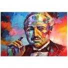 Arte de parede, pintura, decoração em tela, The Godfather Don Vito, 40x60cm