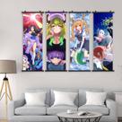 Arte de parede Pintura em tecido Scroll 4 painéis Slime Anime 25x75cm