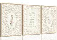Arte de parede Vintage Animal Nursery Cute Bunny Silly Goose