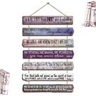 Arte de parede Yookeer Christian Wooden, versículos bíblicos, 7 peças