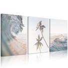 Arte em Tela Joocrise 30x41cm Conjunto 3 Oceano Costeiro Arte em Tela Joocrise 30x41cm Conjunto 3 Oceano Costeiro