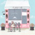 Arte em tela Oopsy Daisy Little Petite Cafe 25x25x4 cm